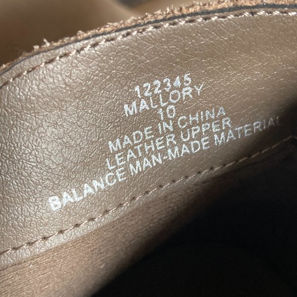 NEW Michael Shannon Tan Suede Side Zip Braided Fringe Mallory Booties SZ 10 - Picture 4 of 6